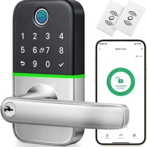 Smart Door Lock with Keypad and Handle – Kucacci Keyless Door Lock…