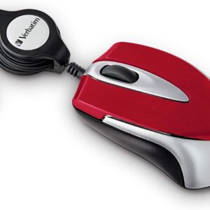 Verbatim Mini USB-C Optical Travel Mouse – Red (70236)