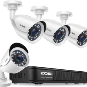 ZOSI H.265+ Full 1080P Outdoor Home Security Camera System…
