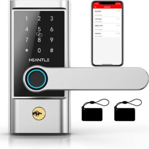 Keyless Entry Door Locks with Smart Lock – HEANTLE Fingerprint Bl…