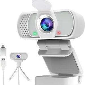 ZIQIAN USB C Webcam 1080P Web Camera with Live Streaming…