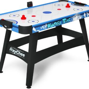RayChee Air Hockey Table, Indoor Motorized Air Hockey Table with…