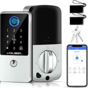 Smart Lock, 7 in 1 Keyless Entry Door Lock, Fingerprint Door Lock…
