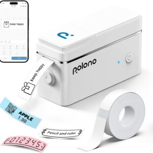 POLONO P31S Labeling Machine with Tape, Portable Thermal Printer…