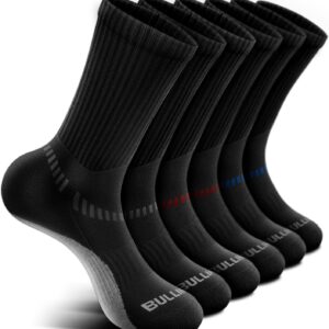 BULLIANT Men's Compression Socks 6 Pairs Sports Socks…