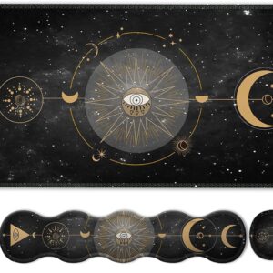 iLeadon Mouse Pad and Keyboard Pad Set, Large Gaming Mouse Pad with Wrist Rest,…