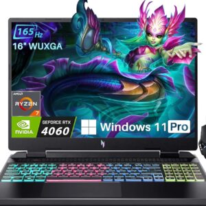 Acer 2024 Nitro 16 Gaming Laptop, 16″ WUXGA IPS 165Hz, AMD Radeon RX 550X Processor…