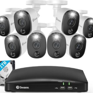 Swann Home DVR Security Camera System with 1TB Hard Drive, 8 Channel…