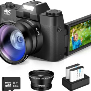 4K Digital Camera, WiFi Vlogging Camera for YouTube,…