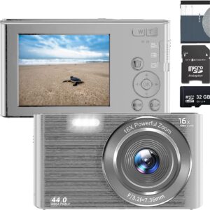 Acuvar 44MP 16X Compact Point-and-Shoot Digital Camera…