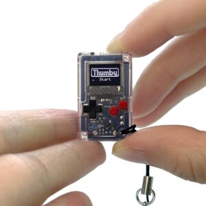 TinyCircuits Thumby (Transparent), Small, Playable Game Console…
