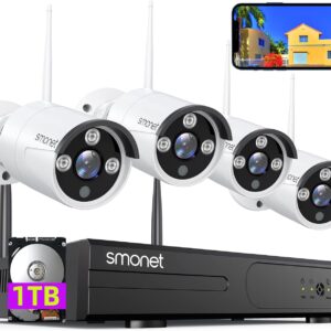 SMONET 1080P 8 Channel Wireless Security Camera System for Home…