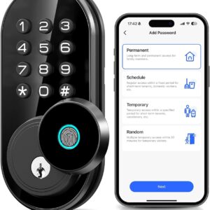 TEEHO Fingerprint Smart Door Lock, Keyless Entry Door Lock with Password,…