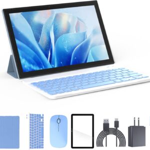 2 in 1 Tablet 10 inch Tablets Android 12 Tablet Set with Key…