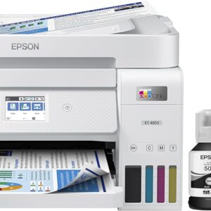 Epson EcoTank ET-4850 Wireless All-in-One Printer with Ink Cartridge Holder…