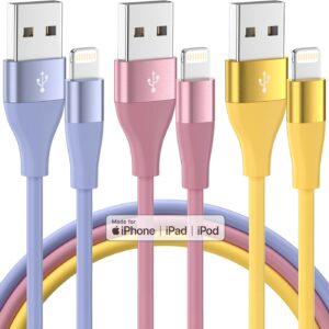3 Pack iPhone Charger, Apple MFi Certified 10ft Lightning Cable…