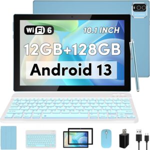 2 in 1 Tablet 10 inch, Android 13 Tablet with Keyboard, 12GB…