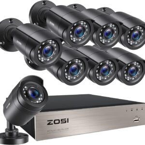 ZOSI 3K Lite 8CH Outdoor Indoor Home Security Camera System…