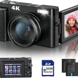 4K Digital Camera for Photography and Video Auto Focus Anti-Shock