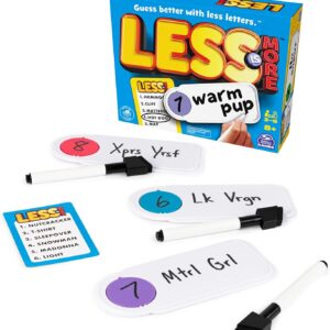 Less is more, fun party board game, card game with words and letters…