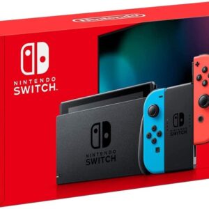 Nintendo Switch with Neon Blue and Neon Red Joy-Con