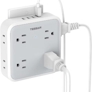 Multi Plug Outlet Splitter with USB, TESSAN Multiple Outlet …