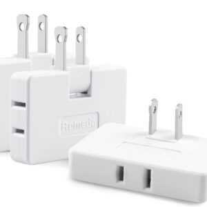 3 Pack AC Flat Wall Power Outlet Extender, Flat Plug Adapter…
