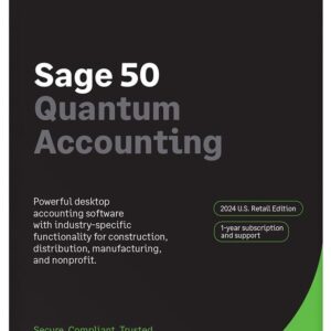 SAGE 50 QUANTUM ACCOUNTING 2024 1-YEAR SUBSCRIPTION FOR 1 US USER