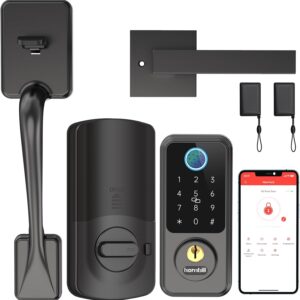 Hornbill Smart Lock with Front Door Handle Set – Keyless Entry…