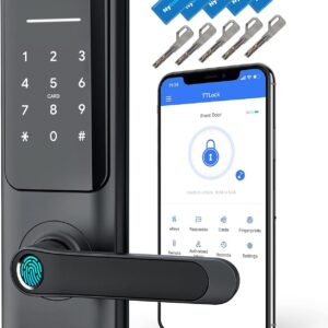 Keyless Fingerprint Smart Door Lock & Handle – Keypad Entry…