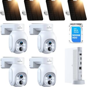 4MP WiFi Security Camera System,Solar Security Camera, Wirel…