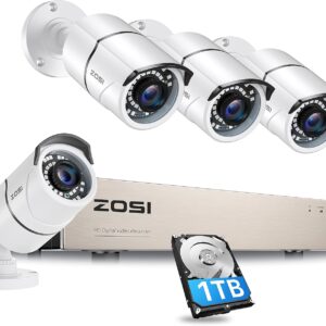 ZOSI 8CH 3K Lite Outdoor Home Security Camera System with 1T…