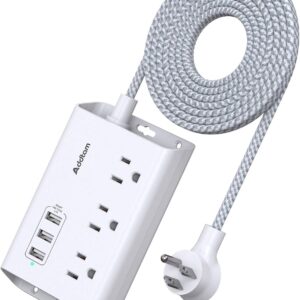 Power strip with USB, extendable flat plug with ETL certificate Addtam…