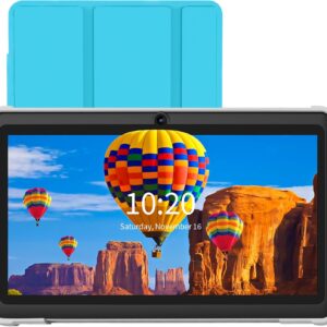 7 inch Tablet with Case, Android 13 Quad Core Tablet, 32GB RAM, 128GB ROM, 16GB ROM, 10.1″ HD Screen, 1080P HD Camera, 1080P WiFi, GPS, Bluetooth, 4G LTE, 10000mAh Battery