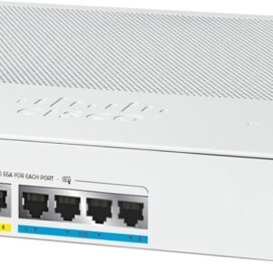 Cisco Catalyst 1300-8MGP-2X Managed Switch, 4 GE Ports, 4 Gigabit Ports,…