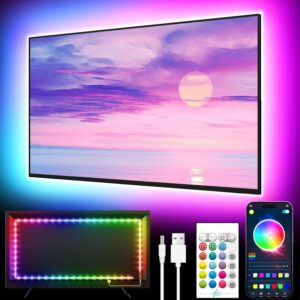 GIPOYENT LED TV Lights, 16.4ft LED TV Backlight for 45'' TV…
