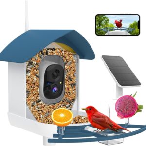 Bird feeder with camera, artificial intelligence that identifies bird species,…