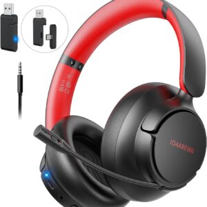 2.4GHz Wireless Gaming Headset with USB & Type-C Transmission 2 in 1…