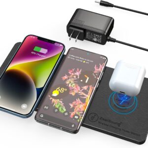 Wireless Charging Dock, ZealSound Ultra-Slim Triple Wireless…