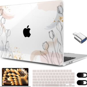 MEEgoodo for M3 MacBook Air M2 Case 2024 2023 with M3 M2, Cl…