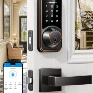 Zowill 7 in 1 Fingerprint Lock Entry Door Smart Lock Kit…