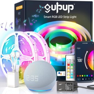 GUPUP 100ft WiFi LED Lights, Tuya Smart App Controlled LED Lights…