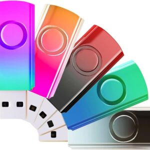 5 Pack 32GB USB Flash Drives, Gradient Color USB 2.0 Memory…