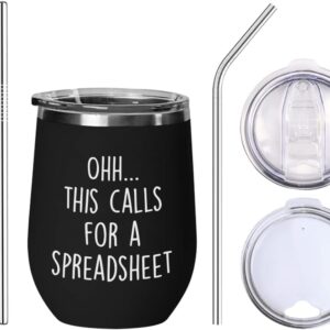 Accountant 12oz Black Edition Wine Tumbler, Ohhh This Calls…