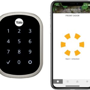 Yale Assure SL Smart Deadbolt Lock, Keyless Entry in Satin Nickel…
