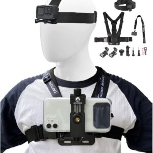 Chest Mount Harness and Head Strap for All iPhone – Han…
