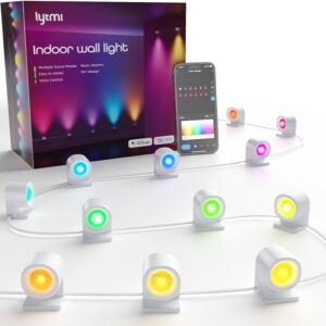 Lytmi Indoor Wall Sconce, WiFi RGBIC Smart Wall Lights, Dimmable…