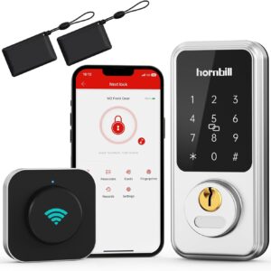 Wi-Fi & Bluetooth Smart Lock, Keyless Entry Smart Front Lock…