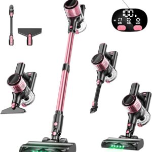 Cordless Vacuum Cleaner, 350W/30Kpa 8-in-1 Broom Vacuum Cleaner with…