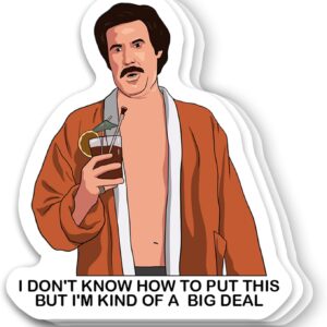 (3 Pieces) Ron Burgundy Anchorman I'm Kind of A Big Deal Vinyl S…